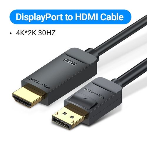 4K 30Hz -Noir - 5m - câble DisplayPort vers HDMI 1080P DP vers HDMI, adaptateur mâle vers HDMI mâle pour projecteur HDTV
