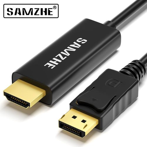 nègre - 1m - câble Displayport vers HDMI 1080P HD DP mâle vers mâle pour PC