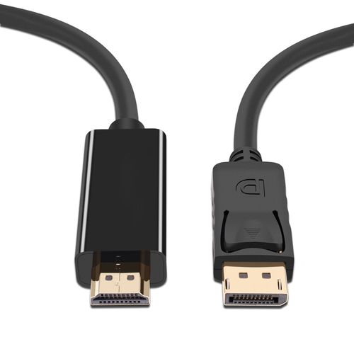 4K 30HZ - 1.8M - Câble Displayport vers HDMI 4K mâle de 1.8M, pour ordinateur portable, compatible avec les processeurs vidéo, HP, Dell, Asus