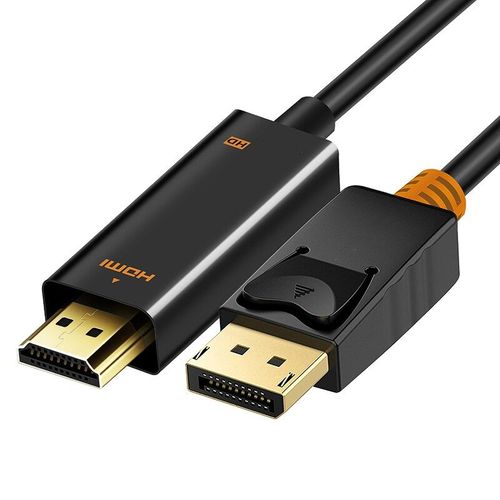 Le noir - 1.8m - Câble hdmi 4k DisplayPort vers HDMI, DP vers HDMI, convertisseur 1080P/4K 60hz, DP 1.2 pour HDTV, projecteur, ordinateur portable