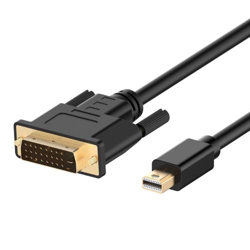 Câble Mini DisplayPort (Mini DP) vers DVI, Compatible Thunderbolt, noir, 1M, en Stock