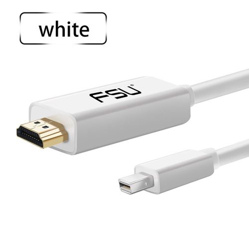 blanche - 1.8m - Câble Mini DisplayPort vers HDMI 1080P, connecteur compatible pour MacBook Air, câble convertisseur Mini DP