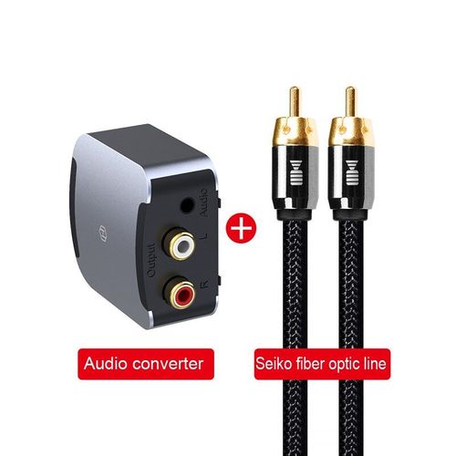 package coaxial - 1.5m - Convertisseur Audio Coaxial numérique à Fiber optique contrastée, câble Audio TV, SPDIF à sortie Lotus 3.5