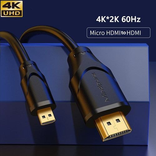 Micro HDMI vers HDMI - 3M - Displayport vers câble hdmi 4K 60Hz, port d'affichage, mini micro hdmi pour apple tv, ps4, ps5, xbox, série x, projecteurs, Audio d'ordinateur portable