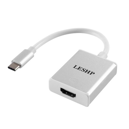 4K TYPE-C HDMI - LESHP ? adaptateur USB 3.1 Type C vers HDMI, mâle vers femelle, compatible HDMI, pour HDTV 4K, pour Macbook 12 pouces