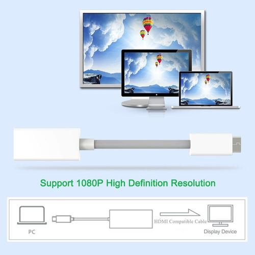 Smart Adaptateur Mini Display Port Vers HDMI - Blanc - Prix pas cher