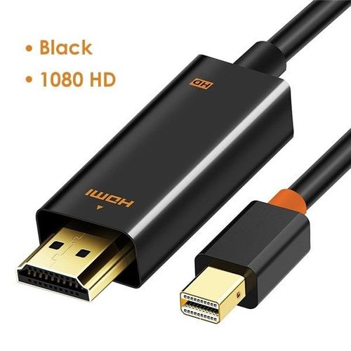 Le noir - 1.8m - Mini Displayport vers pour câble compatible HDMI 1.2 DP câble adaptateur Mini DisplayPort câble 1080P pour TV C054