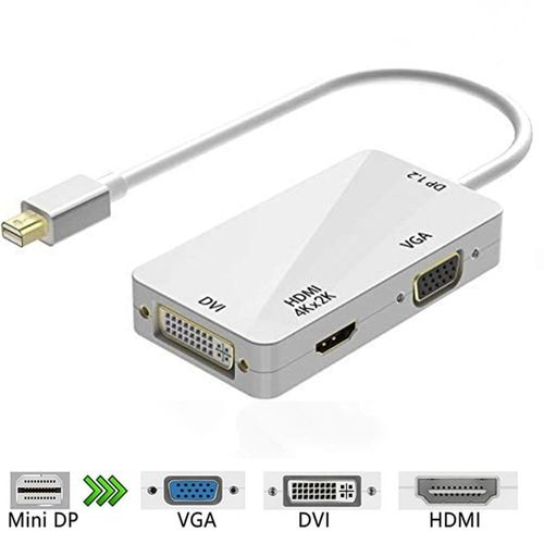 Mini Displayport vers VGA HDMI 4K, adaptateur DVI PD vers Dvi, convertisseur pour macbook macbook pro Surface