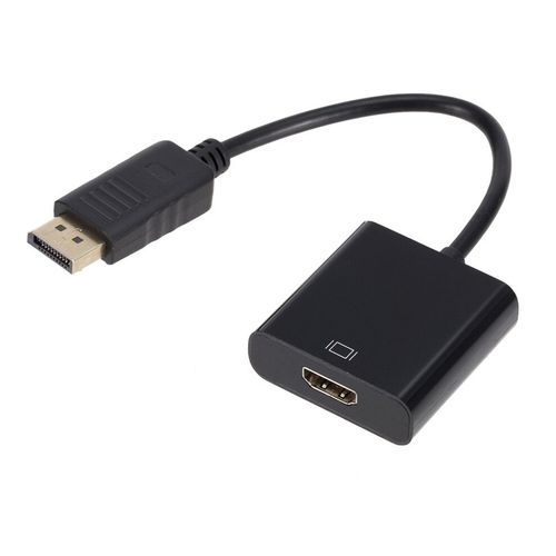 Le noir - Mini projecteur DP vers HDMI, 1080P mâle vers femelle, câble DisplayPort, PC TV, moniteur de télévision, pour ordinateur portable