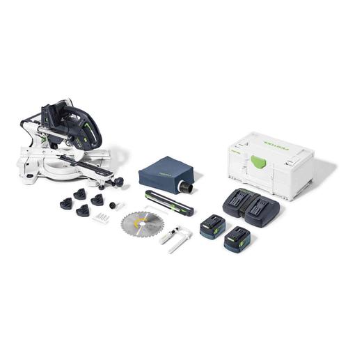 Scie à onglet radiale 2x18V KAPEX KSC 60 EB 5,0 I-Plus + 2 batteries 5Ah + chargeur + coffret - FESTOOL - 577954