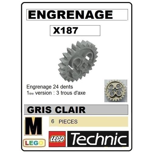 2166 LEGO technic engrenage 24 dents New Gris foncé 2 pièces 