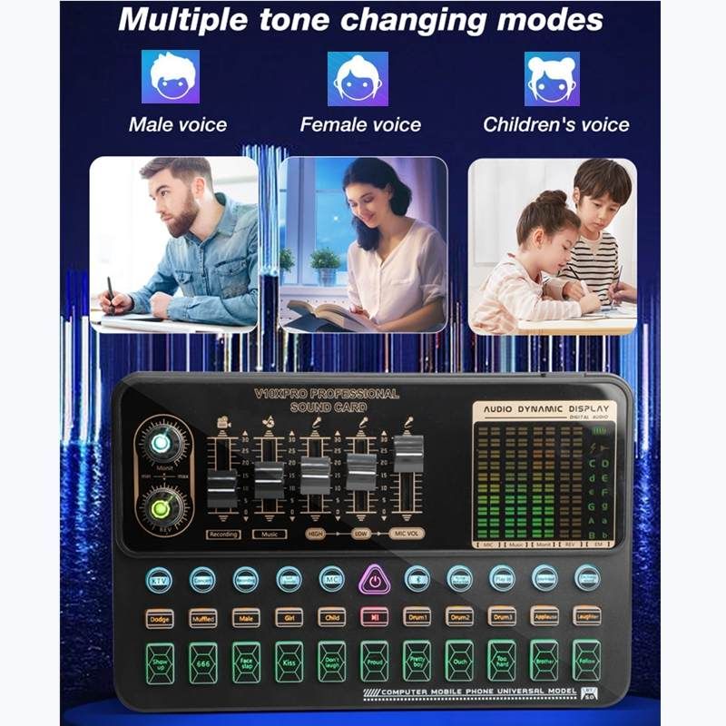 BM800 Set d'or - Mlangeur de Microphone BM800 V10X Pro, car... - 6