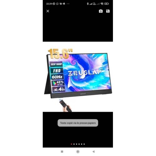 ZEUSLAP – moniteur Portable ultra-mince 15.6 pouces non tactile