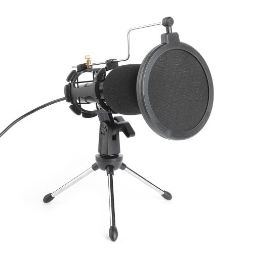 Deskop ? trépied avec support de choc, pour téléphone PC, Microphone à condensateur de 3.5mm avec filtre, pour chat, jeu, Podcast, enregistrement