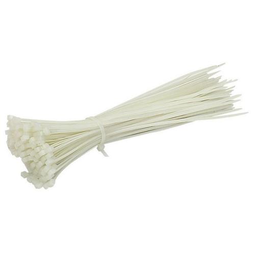 ATTACHE CABLES RILSAN 195 x 4.8 BLANCS - 100 COLLIERS PLASTIQUES