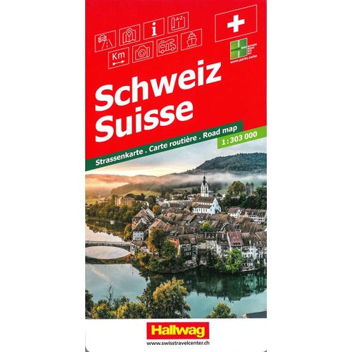 Hallwag Strassenkarte Schweiz 1:303.000