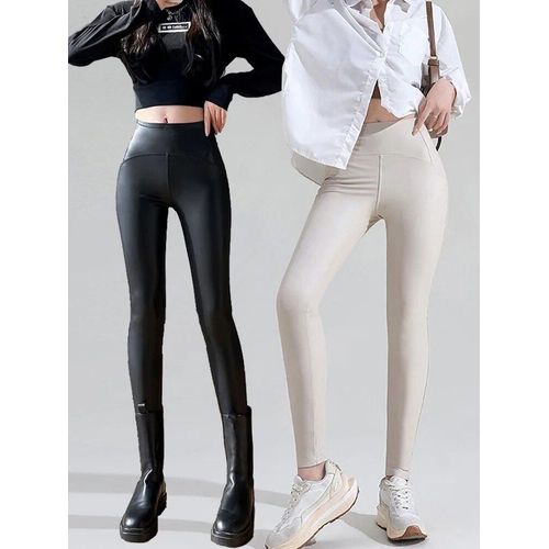 Leggings En Cuir Pu Mince Smile Pour Femmes,Pantalons Taille Haute,Collants Push-Up Sexy,Noir,Fitness Commandé,Hiver,Automne,