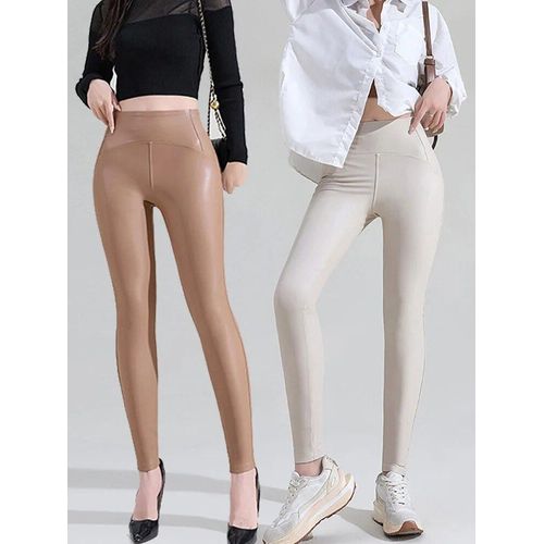 Leggings En Cuir Pu Mince Smile Pour Femmes,Pantalons Taille Haute,Collants Push-Up Sexy,Noir,Fitness Commandé,Hiver,Automne,