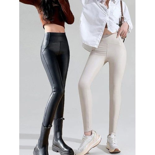 Leggings En Cuir Pu Mince Smile Pour Femmes,Pantalons Taille Haute,Collants Push-Up Sexy,Noir,Fitness Commandé,Hiver,Automne,