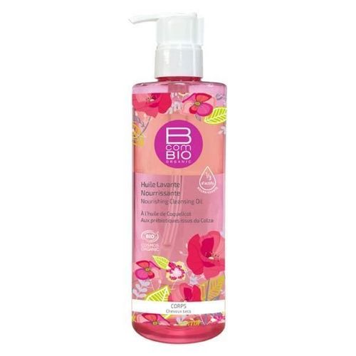 Huile Lavante Nourrissante Bio - B Com - 400ml - 3 Huiles Précieuses - Extrait De Miel - Prébiotiques 