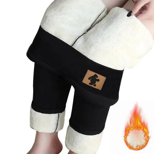 Legging Doublé En Velours Taille Haute Pour Femme,Pantalon Chaud,Collants Thermiques Extensibles,Monochromatique,Confortable,Grande Taille,Sourire,Hiver