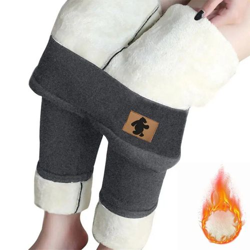 Legging Doublé En Velours Taille Haute Pour Femme,Pantalon Chaud,Collants Thermiques Extensibles,Monochromatique,Confortable,Grande Taille,Sourire,Hiver