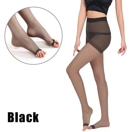Leggings En Laine Taille Haute Doublés De Chaussettes Pour Femmes,Collants En Velours,Pantalons Thermiques,Collants Polaires,Peau Mince,Chaud,Hiver