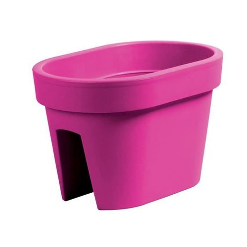 Botle Jardinière De Balcon Ovale Fuchsia 39,5 Cm Balconière À Balustrade De 6 Mm Pot De Fleur À Suspendre Cache Pot À Accrocher