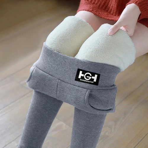 Leggings Doublés Thermiques Pour Femmes,Collants Polaires,Chaussettes En Velours,Couleur Unie,Taille Haute,Hiver