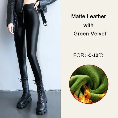 Leggings Taille Haute En Cuir Pu Velours Pour Femmes,Pantalons Smile 256,Vêtements Chauds Pour Dames,Optique Sexy,Hiver