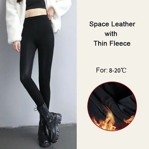 Leggings Taille Haute En Cuir Pu Velours Pour Femmes,Pantalons Smile 256,Vêtements Chauds Pour Dames,Optique Sexy,Hiver