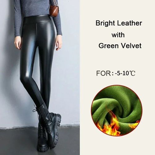 Leggings Taille Haute En Cuir Pu Velours Pour Femmes,Pantalons Smile 256,Vêtements Chauds Pour Dames,Optique Sexy,Hiver