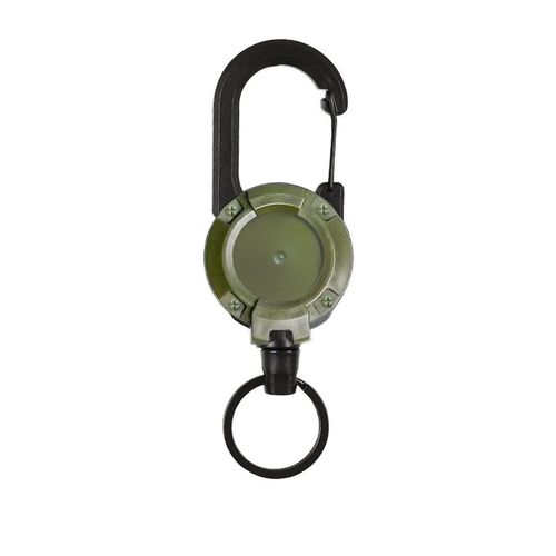 Rapduty-Mousqueton À Nervures Rétractables,Équipement De Clé,Câble Métallique En Acier,Ressort À Structure,Porte-Clés,Outil De Porte-Clés Sportif En Plein Air - Type Green