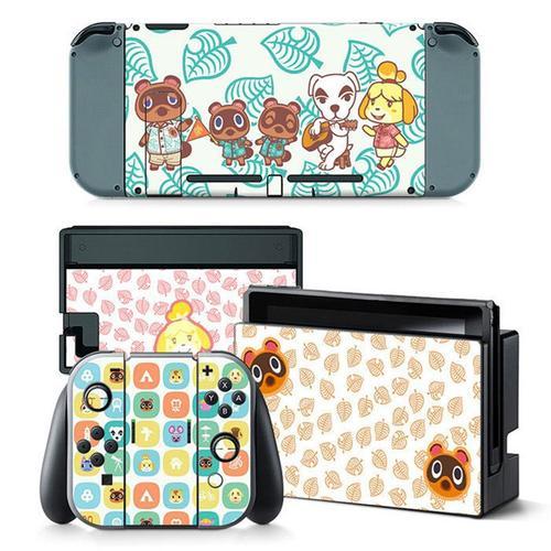 Peau D'autocollant De Protection D'écran Animal Crossing ,Pour Nintendo Switch Ns Console Dock, Chargeur, Support, Support Joycon Contrôleur Peau (5540)