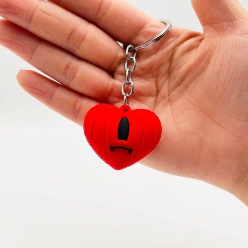 Porte-Clés En Caoutchouc Souple En Silicone 3d,Mauvais Lapin,Pendentif En Forme De C?ur,Bijoux À La Mode,Citrouille D'halloween,Cadeaux #C