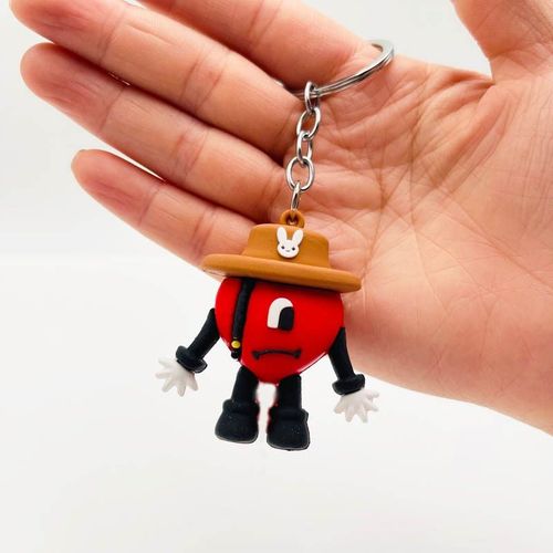 Porte-Clés En Caoutchouc Souple En Silicone 3d,Mauvais Lapin,Pendentif En Forme De C?ur,Bijoux À La Mode,Citrouille D'halloween,Cadeaux #D