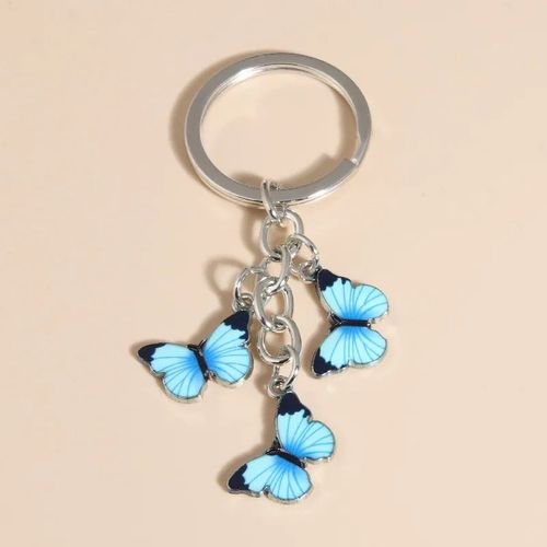 Porte-Clés Papillon Coloré En Émail,Mignon,Animaux Volants,Pour Femmes,Filles,Accessoire De Sac À Main,Bijoux Faits À La Main - Type E3910
