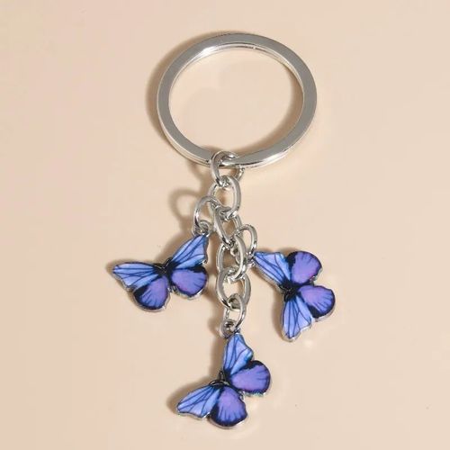 Porte-Clés Papillon Coloré En Émail,Mignon,Animaux Volants,Pour Femmes,Filles,Accessoire De Sac À Main,Bijoux Faits À La Main - Type E3909
