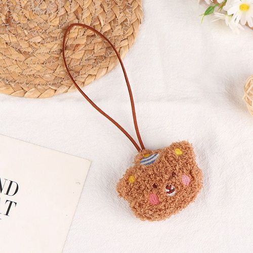 Autocollant De Nom D'ours En Peluche De Bande Dessinée Mignonne,Pendentif,Beurre En Peluche,Marque Anti-Perte,Étiquette De Nom,Breloque,Porte-Clés,Décor De Sac - Type Coffee