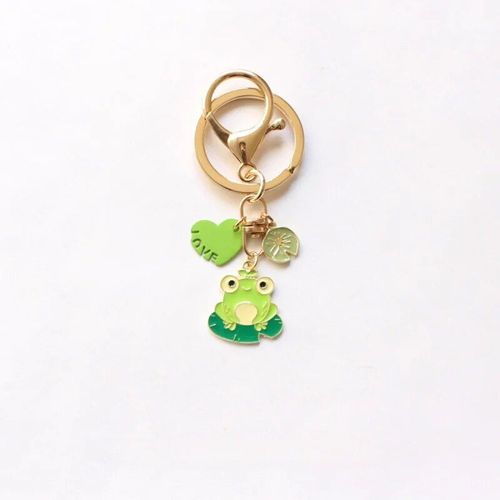 Porte-Clés En Alliage De Goutte D'huile,Animaux Mignons,Grenouille,Lapin,Bijoux Fantaisie,Cadeaux #A