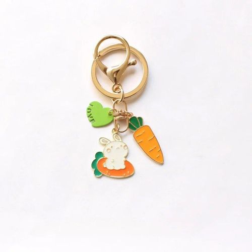 Porte-Clés En Alliage De Goutte D'huile,Animaux Mignons,Grenouille,Lapin,Bijoux Fantaisie,Cadeaux #B