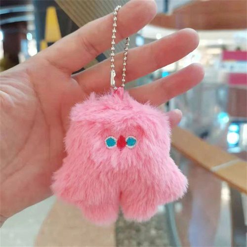 Porte-Clés En Forme De Boule De Lapin Rex,Accessoire Pendentif Mignon En Peluche,Boule De Pierres Colorées,Ornement Pour Sac De Voiture - Type R