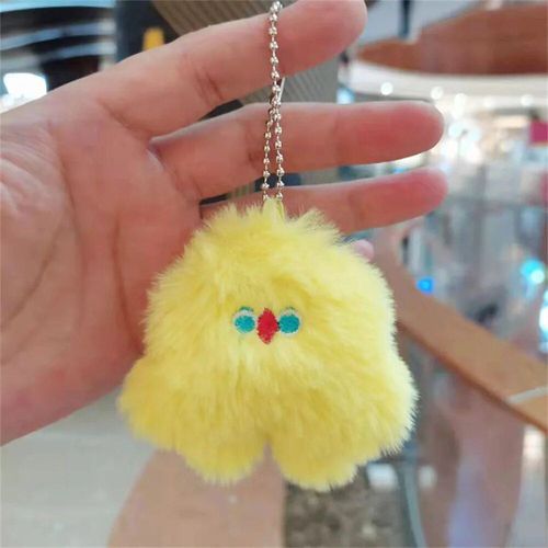 Porte-Clés En Forme De Boule De Lapin Rex,Accessoire Pendentif Mignon En Peluche,Boule De Pierres Colorées,Ornement Pour Sac De Voiture - Type T
