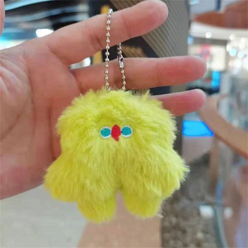 Porte-Clés En Forme De Boule De Lapin Rex,Accessoire Pendentif Mignon En Peluche,Boule De Pierres Colorées,Ornement Pour Sac De Voiture - Type V