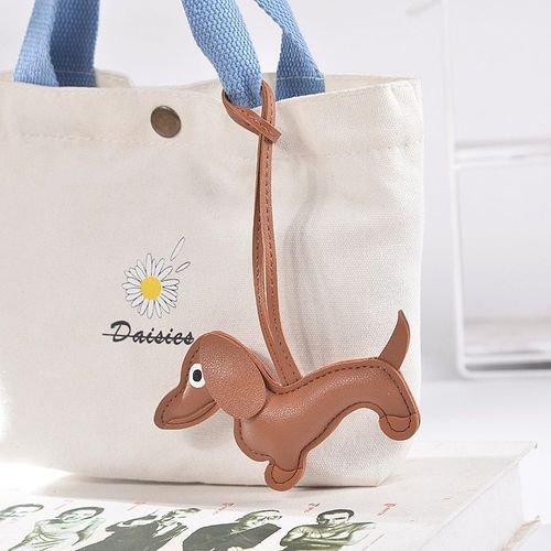 Porte-Clés Chien En Cuir Pu Pour Hommes Et Femmes,Pendentif De Sac,Bibelot De Bijoux,Teckel,Bouledogue,Voiture,Mode #B