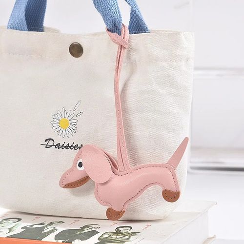 Porte-Clés Chien En Cuir Pu Pour Hommes Et Femmes,Pendentif De Sac,Bibelot De Bijoux,Teckel,Bouledogue,Voiture,Mode #D