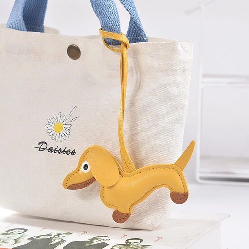 Porte-Clés Chien En Cuir Pu Pour Hommes Et Femmes,Pendentif De Sac,Bibelot De Bijoux,Teckel,Bouledogue,Voiture,Mode #E