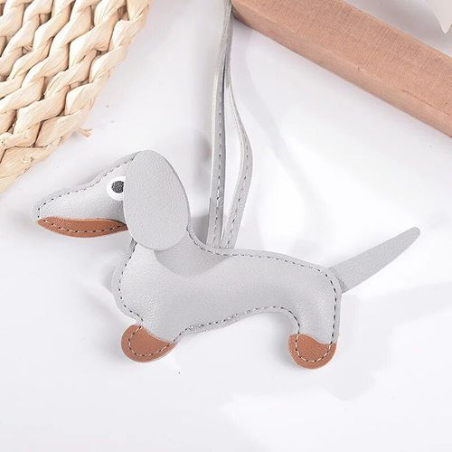 Porte-Clés Chien En Cuir Pu Pour Hommes Et Femmes,Pendentif De Sac,Bibelot De Bijoux,Teckel,Bouledogue,Voiture,Mode #G