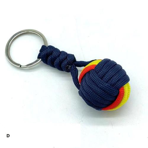 Porte-Clés Boule De Ultissée Parachute Créative,Porte-Clés Lanière,Porte-Clés Poing De Singe,Équipement Extérieur,Sac À Outils,Décoration De Face - Type D-D