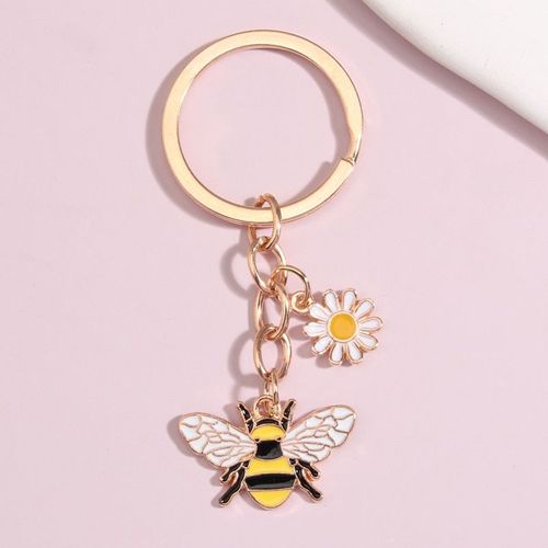 Porte-Clés Équation En Accent D'abeille Mignon Pour Hommes Et Femmes,Porte-Clés Fleur De Coeur,Porte-Clés De Jardin,Cadeau Souvenir Équivalent,Accessoire De Sac À Main,Bijoux - Type E4562